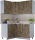 Миниатюра изображения товара Кухонный гарнитур Интерлиния Мила Лайт 1.2x1.5 (дуб веллингтон/дуб веллингтон/травертин серый)