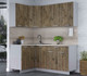Миниатюра изображения товара Кухонный гарнитур Интерлиния Мила Лайт 1.2x1.8 (дуб веллингтон/дуб веллингтон/травертин серый)