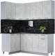 Миниатюра изображения товара Кухонный гарнитур Интерлиния Мила Лайт 1.2x1.9 (бетон лайт/бетон лайт/кастилло темный)
