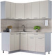 Миниатюра изображения товара Кухонный гарнитур Интерлиния Мила Лайт 1.2x1.8 (персидский жемчуг/персидский жемчуг/травертин серый)