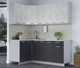 Миниатюра изображения товара Кухонный гарнитур Интерлиния Мила Лайт 1.2x1.9 (бетон лайт/антрацит/опал светлый)