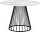 Миниатюра изображения товара Обеденный стол Stool Group Ливерпуль 110x110 (мраморный/ножки черные)