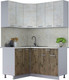 Миниатюра изображения товара Кухонный гарнитур Интерлиния Мила Лайт 1.2x1.5 (бетон лайт/дуб веллингтон/опал светлый)