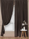 Миниатюра изображения товара Комплект штор Amore Mio Блэкаут однотонный 6ML Milan-023 150x270 / 92876 (коричневый)