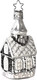 Миниатюра изображения товара Елочная игрушка Inge's Christmas Silver And White Elegance. Домик / 10054S014