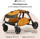 Миниатюра изображения товара Детская прогулочная коляска Leclerc Influencer Air / LEC20017 (Golden Mustard)