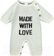 Миниатюра изображения товара Комбинезон для малышей Amarobaby Pure Love Made / AB-OD23-PLM5/33-62 (молочный, р.62)