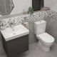 Миниатюра изображения товара Унитаз напольный Керамин Бергамо Нова Slim МЛ 2-режим (с жестким сиденьем и микролифтом)
