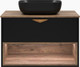 Миниатюра изображения товара Тумба под умывальник Brevita Bergen 80 / BER-07080-19-02-1Я (черный/темное дерево)