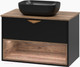 Миниатюра изображения товара Тумба под умывальник Brevita Bergen 80 / BER-07080-19-02-1Я (черный/темное дерево)