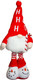 Миниатюра изображения товара Фигура под елку GrandSiti Гном в красном колпаке и ботиночках со снеговичками / HM2867-53