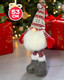 Миниатюра изображения товара Фигура под елку GrandSiti Гном в полосатом колпаке и серых ботиночках / HM2869-53