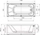 Миниатюра изображения товара Ванна акриловая Radomir Прованс 170x80 / 1-01-4-0-1-192К
