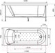 Миниатюра изображения товара Ванна акриловая Radomir Николь 168x70 / 2-01-0-0-1-240Р (с каркасом)