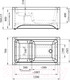 Миниатюра изображения товара Ванна акриловая Radomir Джоанна 120x70 / 2-78-0-0-1-253Р (фронтальный, с каркасом)