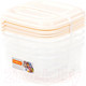 Миниатюра изображения товара Набор контейнеров Полесье №38 2.4л с крышками / 73768 (4шт, прозрачный/кремовый)