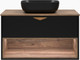 Миниатюра изображения товара Тумба под умывальник Brevita Bergen 90 / BER-07090-19-02-1Я (черный/темное дерево)