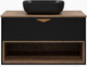 Миниатюра изображения товара Тумба под умывальник Brevita Bergen 90 / BER-07090-19-02-1Я (черный/темное дерево)
