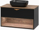 Миниатюра изображения товара Тумба под умывальник Brevita Bergen 90 / BER-07090-19-02-1Я (черный/темное дерево)