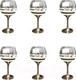 Миниатюра изображения товара Набор бокалов Glasstar Line Gold LNK224-411-3 (6шт)