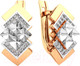 Миниатюра изображения товара Серьги из розового золота ZORKA 310697.14K.R (с фианитами)