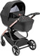 Миниатюра изображения товара Детская универсальная коляска Cam Posh 2 в 1 / ART965-T571+ART805T-V95S (черный/розовый)