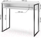 Миниатюра изображения товара Письменный стол Soma СПМ-4 Metal (белый/черный)