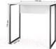Миниатюра изображения товара Письменный стол Soma СПМ-5 Metal (белый/черный)
