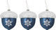 Миниатюра изображения товара Набор елочных игрушек Золотая сказка Желуди / 591997 (3шт, темно-синий/серебристый)