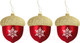 Миниатюра изображения товара Набор елочных игрушек Золотая сказка Желуди / 591998 (3шт, красный/золото)