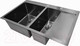 Миниатюра изображения товара Мойка кухонная STELLAR Decor S7850NB-2L-D (нано черный)