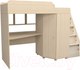 Миниатюра изображения товара Кровать-чердак детская Капризун 13 Р440-2 с рабочей зоной (дуб млечный)