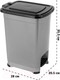 Миниатюра изображения товара Контейнер для мусора El Casa Слим / 640474 (серый/черный)