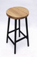 Миниатюра изображения товара Табурет барный Stal-Massiv SMH-65 (дуб натуральный/черный)