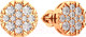 Миниатюра изображения товара Серьги из розового золота ZORKA 310644.14K.R (с фианитами)