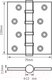 Миниатюра изображения товара Комплект петель дверных Ренц IN100-4BB FH SW/CP (2шт, супер белый/хром блестящий)