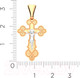 Миниатюра изображения товара Крестик из комбинированного золота ZORKA 410011.1.14K.B.REL