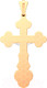 Миниатюра изображения товара Крестик из комбинированного золота ZORKA 410015.4.14K.B.REL