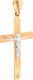 Миниатюра изображения товара Крестик из комбинированного золота ZORKA 411005.14K.B.REL