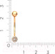 Миниатюра изображения товара Пирсинг из розового золота ZORKA 710005 (с фианитами)