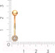 Миниатюра изображения товара Пирсинг из розового золота ZORKA 710016.14K.R (с фианитами)