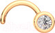 Миниатюра изображения товара Пирсинг из розового золота ZORKA 710020.14K.R (с фианитом)