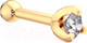 Миниатюра изображения товара Пирсинг из розового золота ZORKA 710024.14K.R.ZZ (с фианитом)