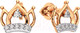 Миниатюра изображения товара Серьги из розового золота ZORKA 310434 (с фианитами)