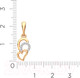 Миниатюра изображения товара Подвеска из розового золота ZORKA 440643.14K.R.ZZ (с фианитами)