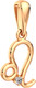 Миниатюра изображения товара Подвеска из розового золота ZORKA 440665.14K.R (с фианитами)