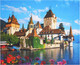 Миниатюра изображения товара Картина по номерам Darvish Замок Швейцарии / DV-9521-8