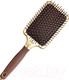 Миниатюра изображения товара Расческа Olivia Garden Expert Care Rectangular Nylon Bristle Gold&Brown L