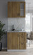 Миниатюра изображения товара Кухонный гарнитур Интерлиния Мила Крафт 0.8 (дуб вотан/дуб вотан/серый каспий)