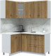 Миниатюра изображения товара Кухонный гарнитур Интерлиния Мила Крафт 1.2x1.7 (дуб вотан/дуб вотан/серый каспий)
